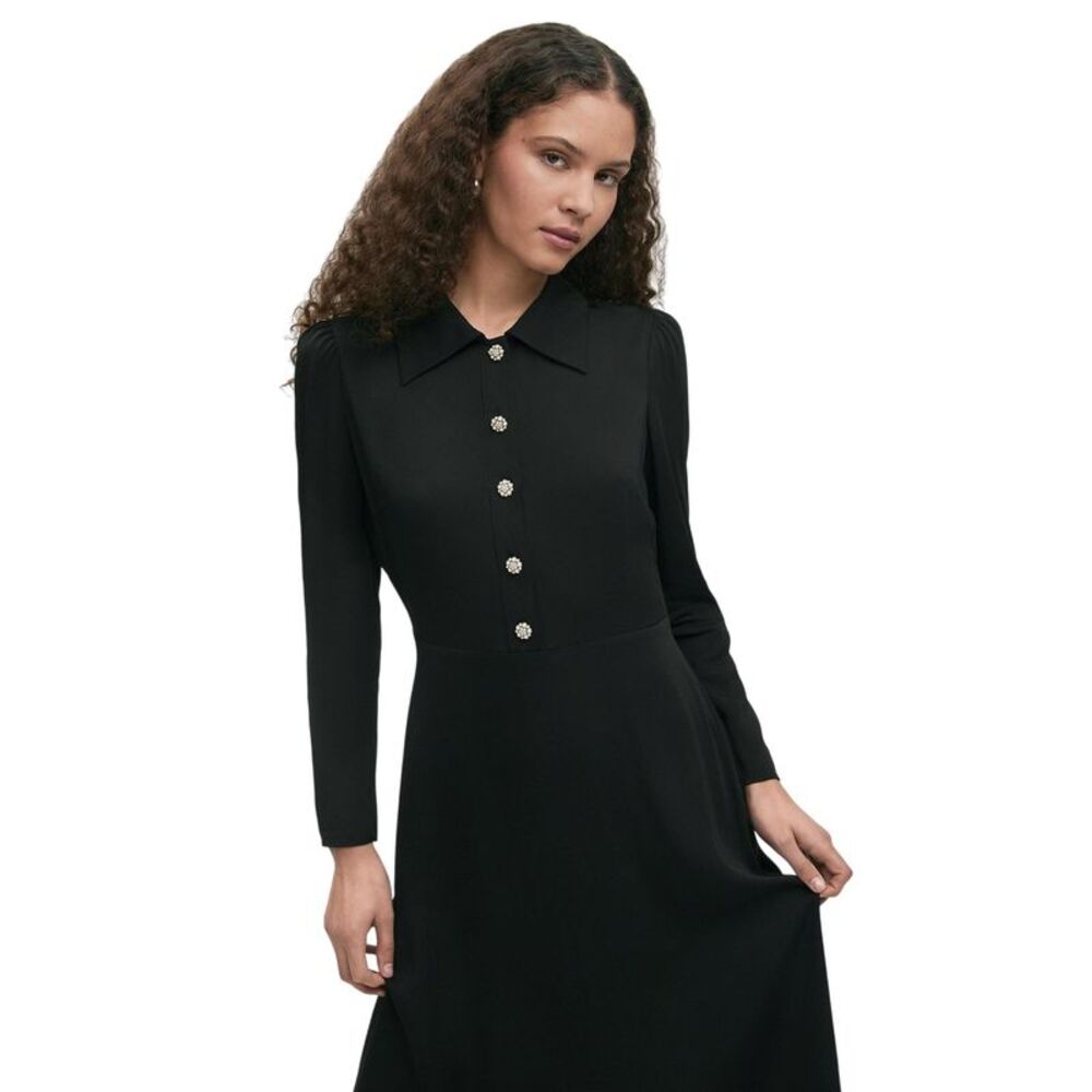 Finery Womens/Ladies Lucia Collared Midi Dress / Black